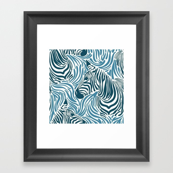 zebra pattern / love animal Framed Art Print