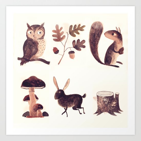 What you might find in the forest Art Print