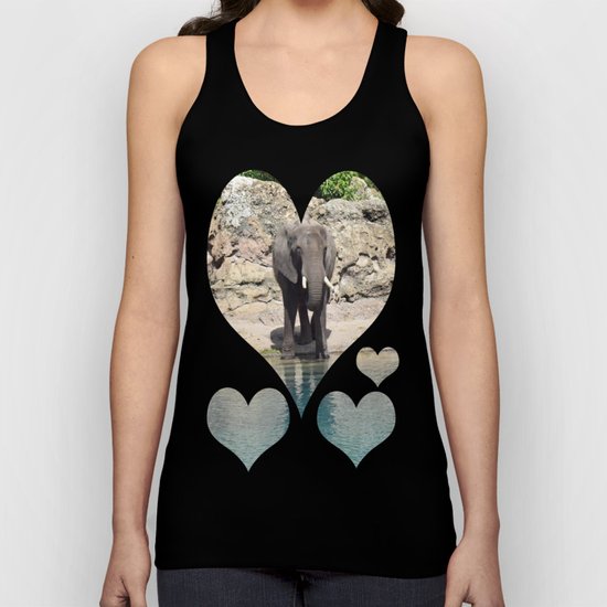 Elephant on the Water Unisex Tank Top