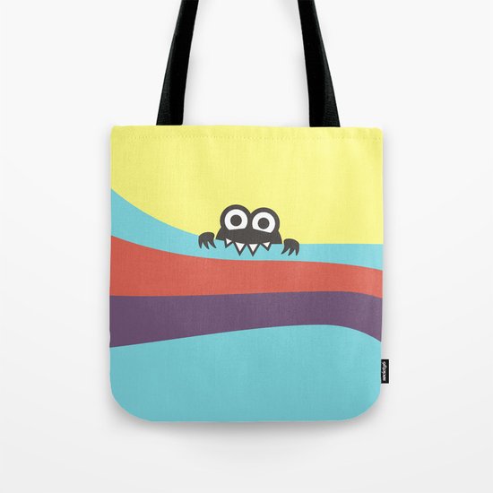 Yummy Colorful Stripes Cute Cartoon Character Tote Bag