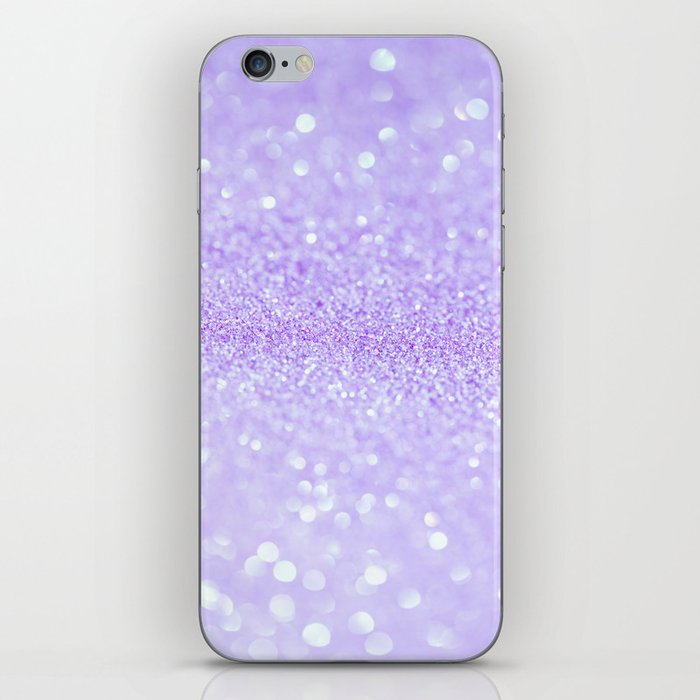 Lavender Purple Glitter iPhone Skin