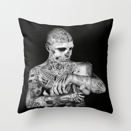 ZOMBIE BOY Throw Pillow