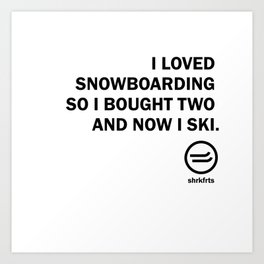 Ski txt Art Print