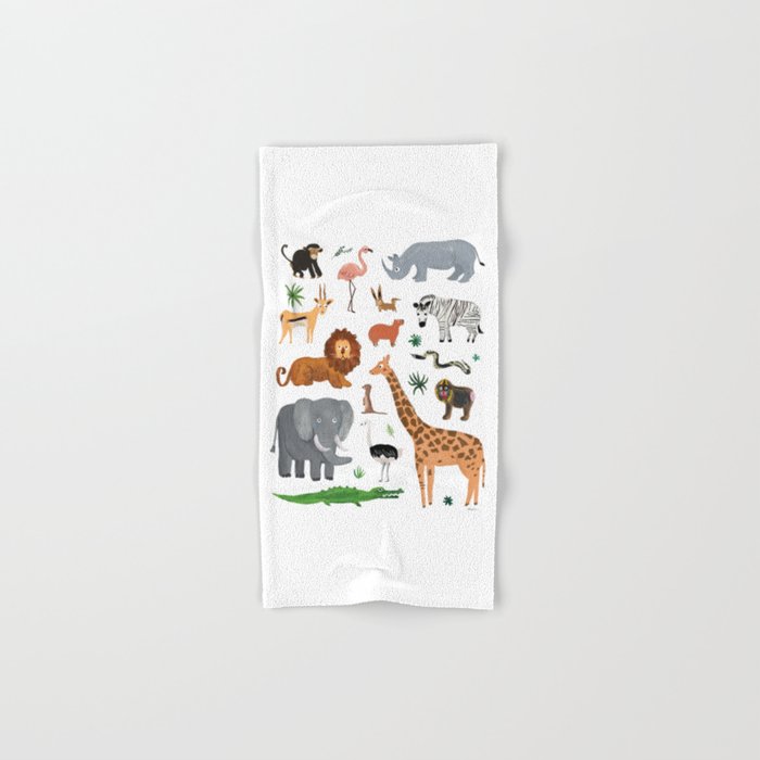 Safari Animals Hand & Bath Towel