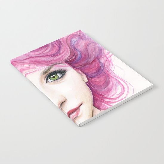 Pink Hair Girl Notebook