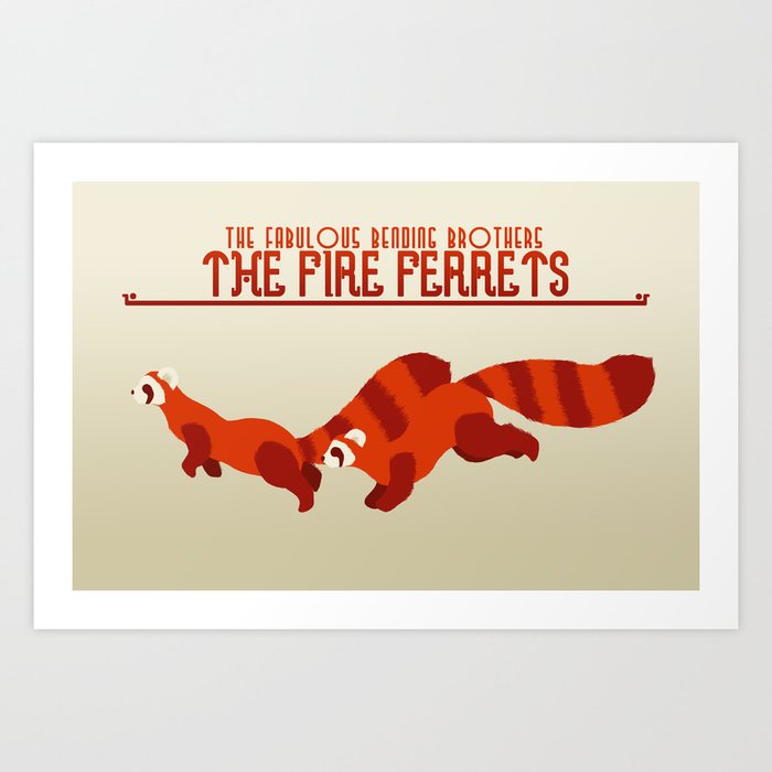The Fire Ferrets Art Print