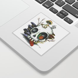 Mushroom Skull with Snail Sticker