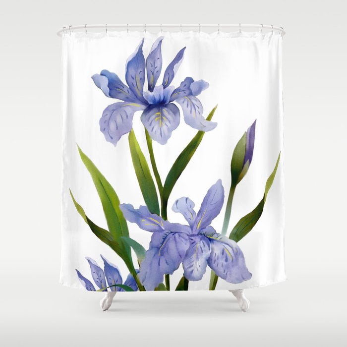 Purple Iris Shower Curtain