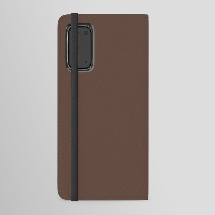 Dark Ginger Brown Solid Color Pairs PPG Fudge PPG1073-7 - All One Single Shade Hue Colour Android Wallet Case