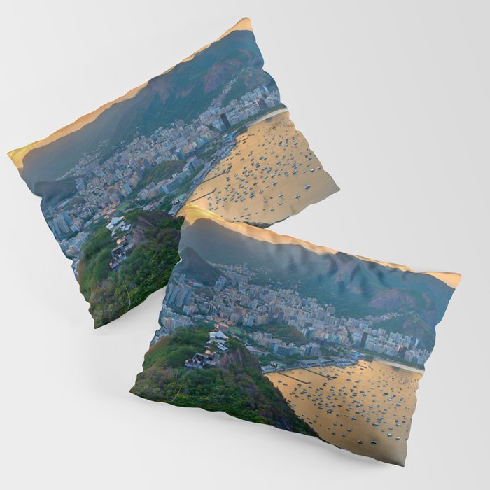 Brazil Photography - Beautiful Sunset Over Rio De Janeiro Pillow Sham