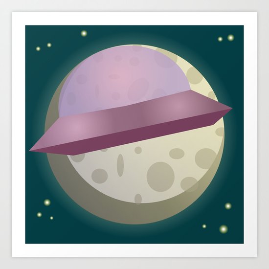 E-moon Art Print