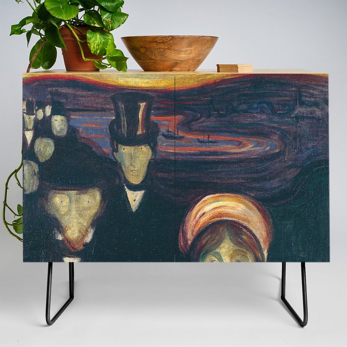 Edvard Munch Anxiety Angst Credenza