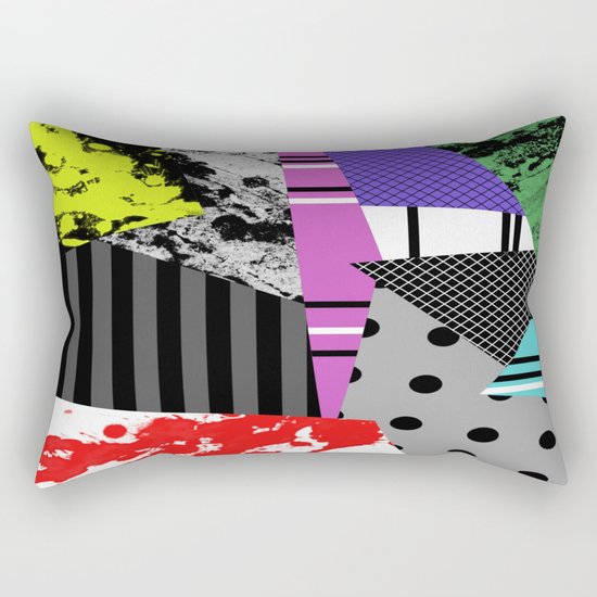Pick A pattern II - geometric, textured, colourful, splatter, stripes, marble, polka dot, grid Rectangular Pillow