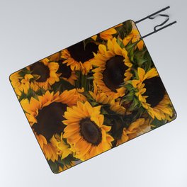 Sunflower Basket Picnic Blanket
