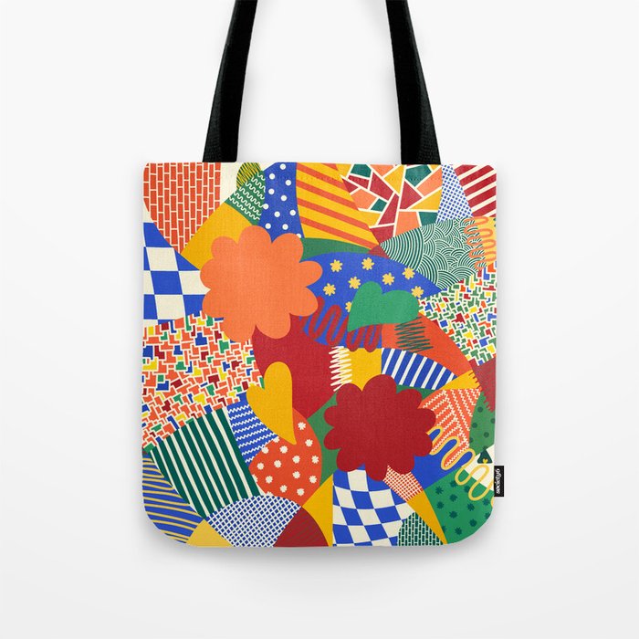 Geometric colorful pattern collage Tote Bag