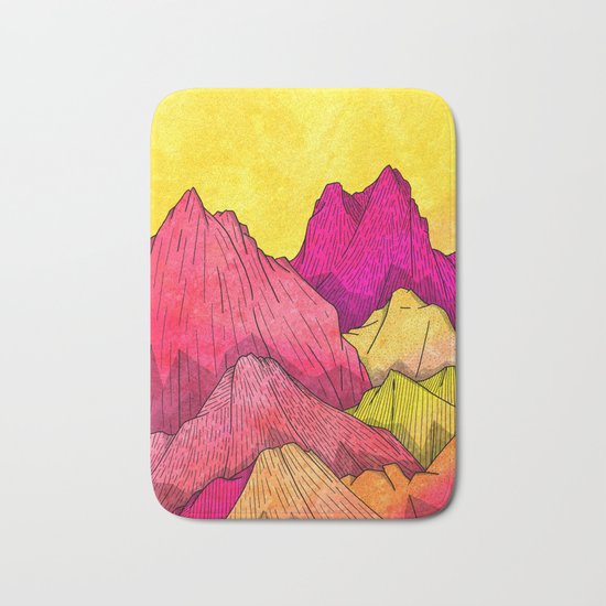 Heat Wave Mountains Bath Mat