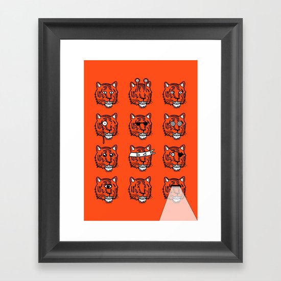 Eyes Of The Tiger Framed Art Print