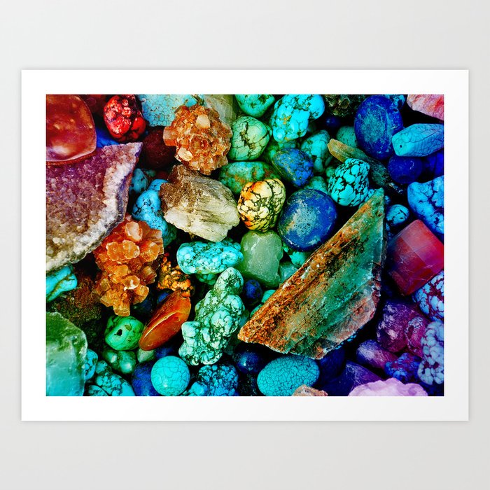 Rainbow Crystals Art Print