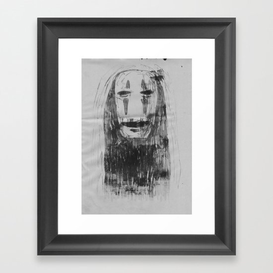 Spirited Away No Face Framed Art Print