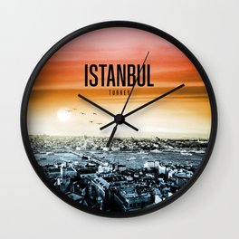 Istanbul Wallpaper Wall Clock