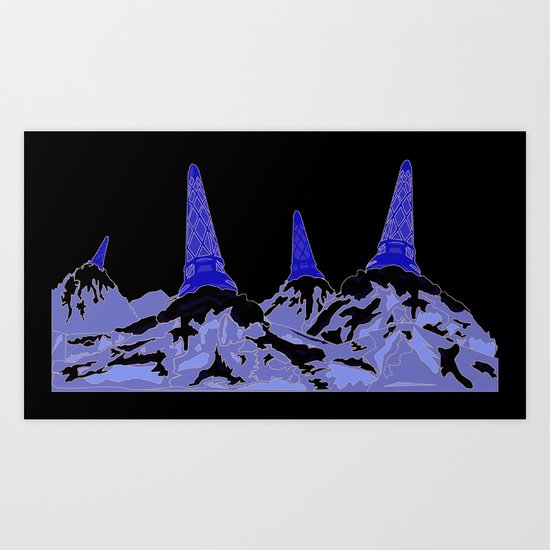 Mountain Top Ice Cream Art Print