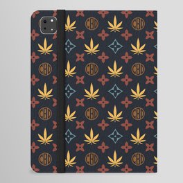 Marijuana CBD tile pattern. Digital Illustration background iPad Folio Case