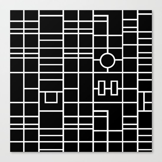 Map With Roundabout Canvas Print