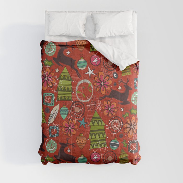 joyous jumble rust Comforter