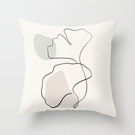 Ginkgo Fan Leaf Art #15 Throw Pillow