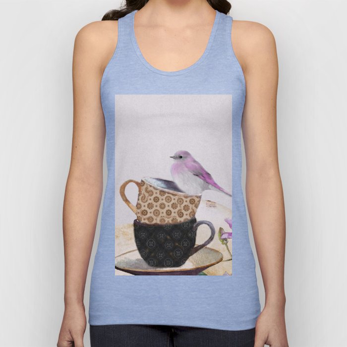 Bird in tea cup Tank Top