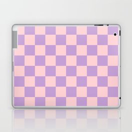 Checker Pattern 343 Pink and Lilac Laptop Skin