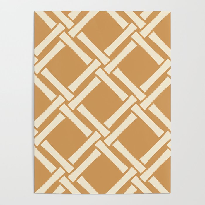 Classic Bamboo Trellis Pattern 558 Poster