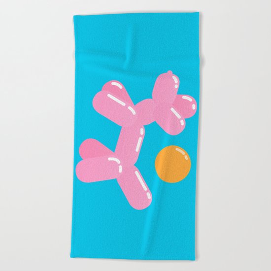 Dog meets Summer Beach Towel