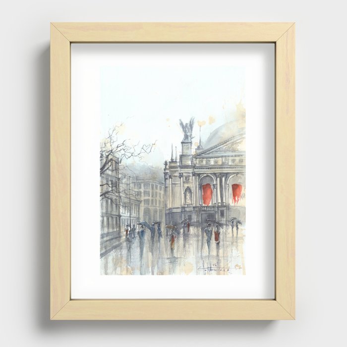 Lviv cityscape Recessed Framed Print