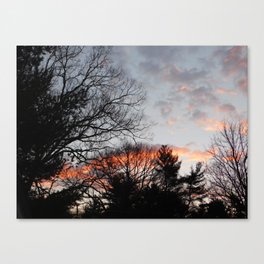 red clouds in the sky Canvas Print