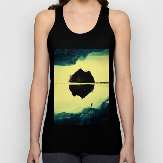Triple Isolation in Green Unisex Tank Top