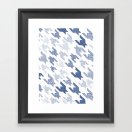 Modern pattern houndstooth Framed Art Print