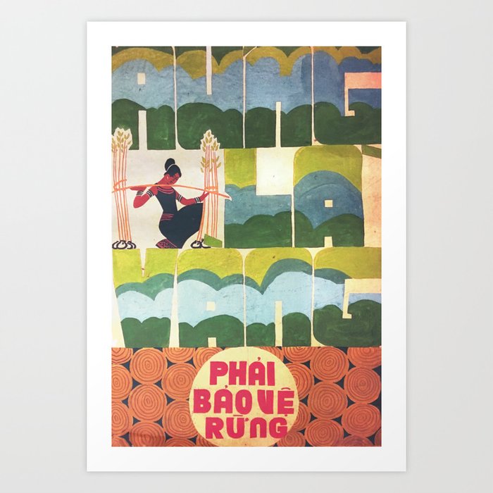 Vietnamese Poster - "Rung La Vang" Forests are gold, We must protect Forests Art Print