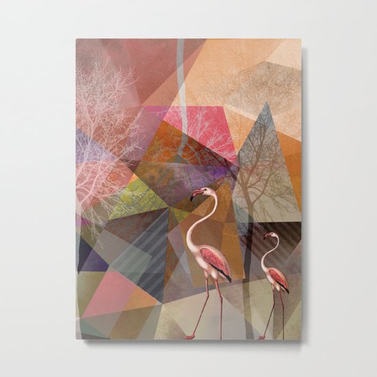 FLAMINGOS P23-C Metal Print