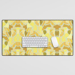 Terrazzo pattern yellows palette Desk Mat