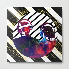 Daft Punk Art Metal Print | Black And White, Twice, Visualart, Electro, Artist, Graphicdesign, Sound, Goodmusic, Helmet, Dope 