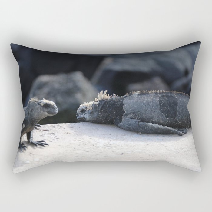 Exhausted Iguanas Rectangular Pillow