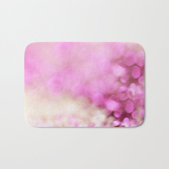 Pink and white shiny glitter effect print - Sparkle Valentine Backdrop Bath Mat