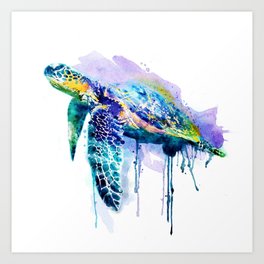 Watercolor Sea Turtle Art Print
