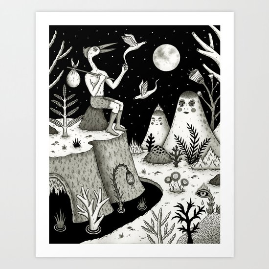 His Destiny Was Written in the Night Sky Art Print