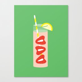 Strawberry Lemonade Art Print Canvas Print