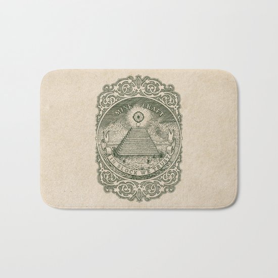 In Block We Trust (Green) Bath Mat
