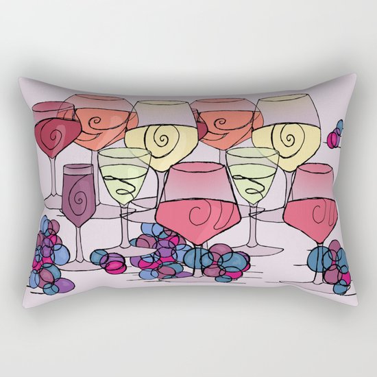 Wine and Grapes v2 Rectangular Pillow