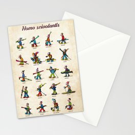 Homo scivolantis Stationery Cards