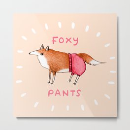 Foxy Pants Metal Print | Children, Funny, Animal, Curated, Illustration 